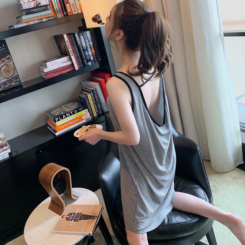 Đồ ngủ Không Tay Màu Trơn Dáng Rộng Cỡ Lớn Thời Trang Cho Nữ