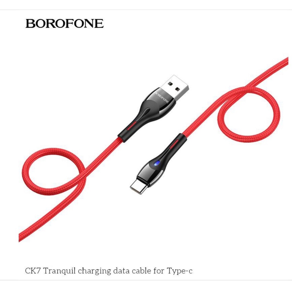 Cáp Sạc TYPE C Borofone CK7 Dài 1M Dây Dù Cho Android - BH 12 Tháng 1 đổi 1 (MÀU SẮC NGẪU NHIÊN) - Hưng Long PC