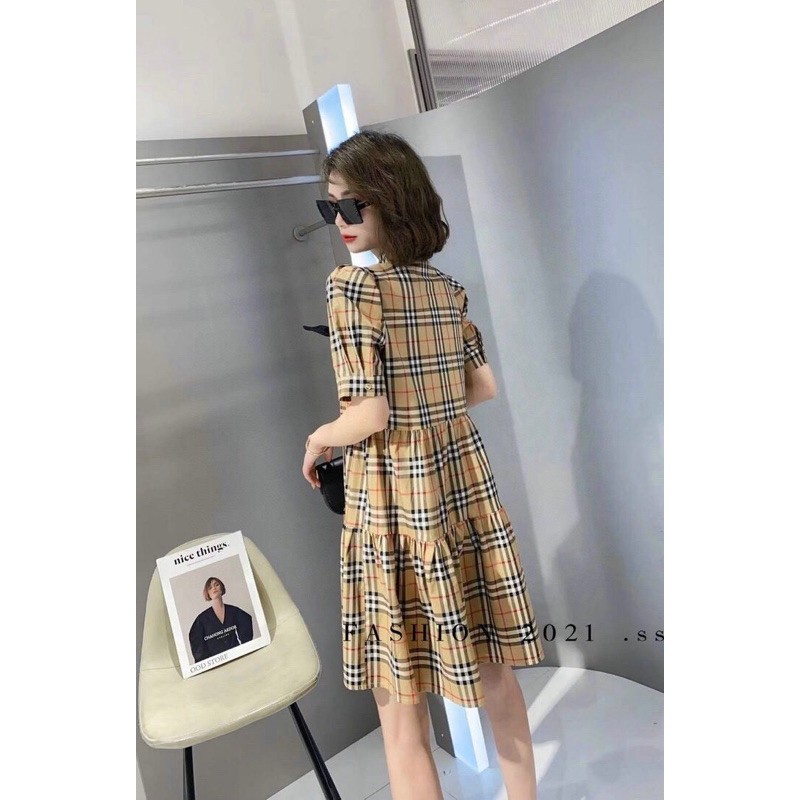 Đầm babydoll, đầm dáng xòe thời trang cao cấp BURBERRY BBR