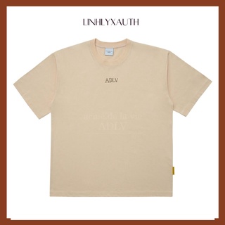 Áo thun adlv - acmé de la vie - glossy basic logo beige tee linhlyxauth llxauth
