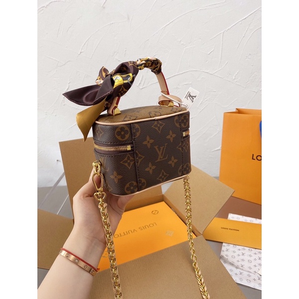 Túi xách lv cốp sz 15cm chất da bò hoạ tiết chuẩn hãng full box 2 lớp