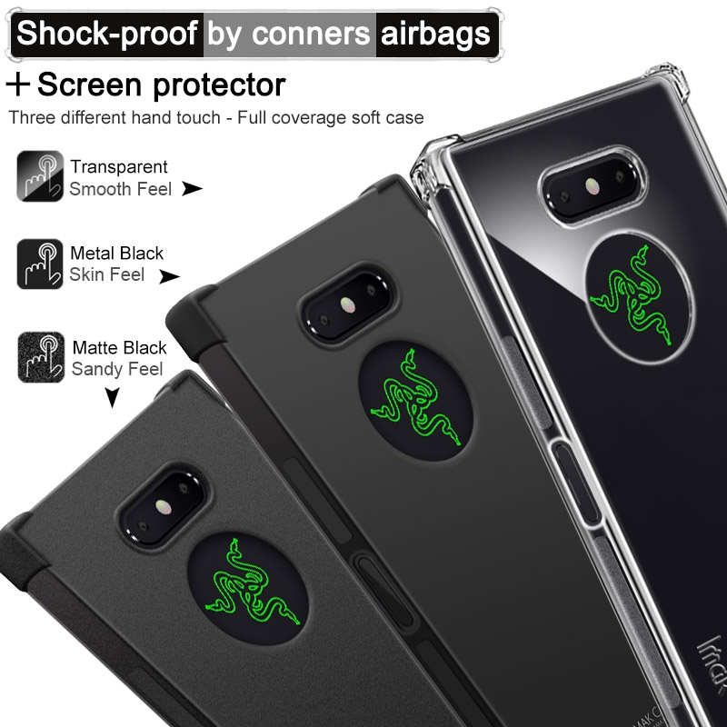 Ốp điện thoại bằng TPU bề mặt nhám/mịn/trơn tùy chọn cho Razer Phone 2