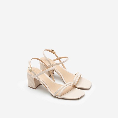 Vascara Giày Sandal Quai Đôi Thanh Lịch - SDN 0697 - Màu Kem