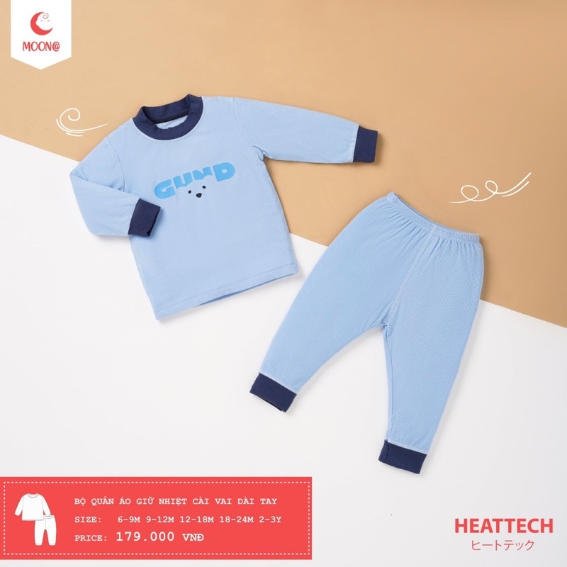 Moon@- Bộ dài tay giữ nhiệt bộ dài tay Moon cho bé 6-16kg