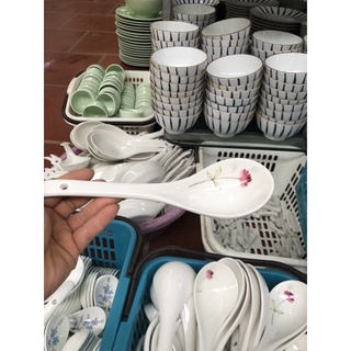 Cặp Muôi múc canh bằng sứ