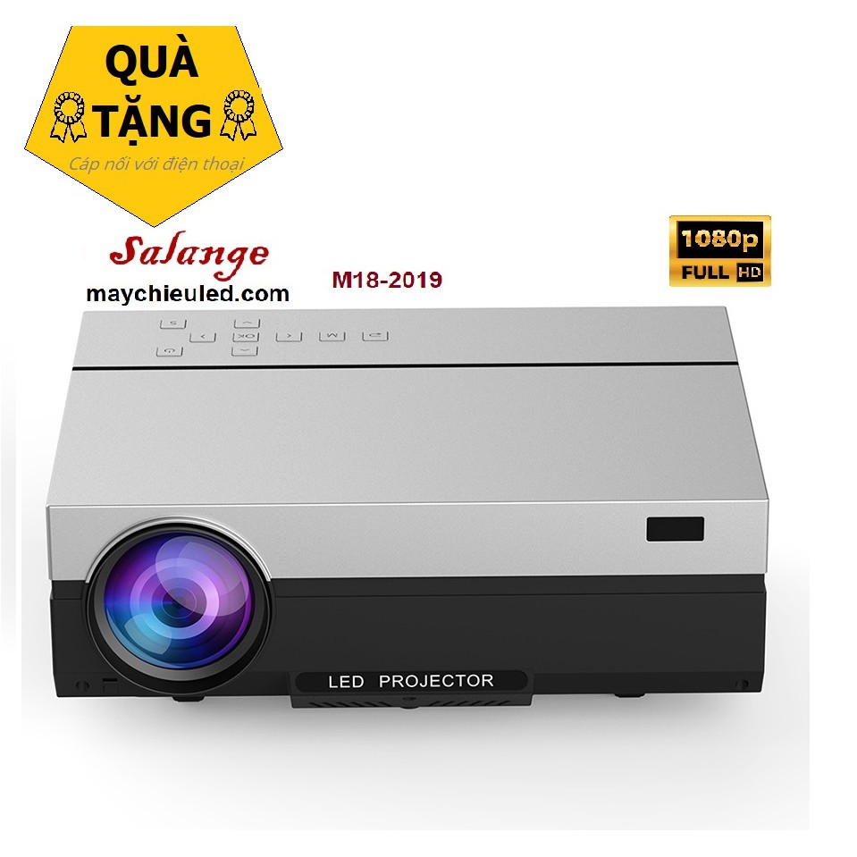 Máy chiếu LED Salange full HD M18 phân giải 1080p ★ Khuyến mãi: cáp nối với điện thoại