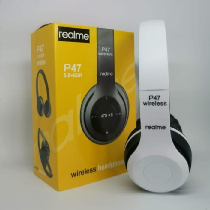 Tai Nghe Bluetooth Không Dây P47 Realme Màu Đen | BigBuy360 - bigbuy360.vn
