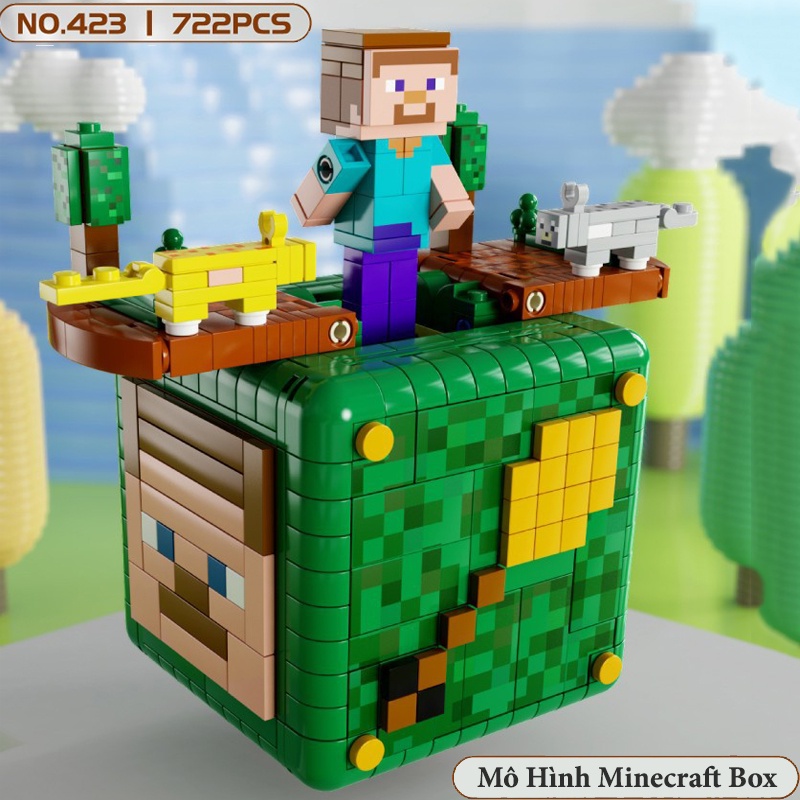 Đồ Chơi Lắp Ráp Kiểu LEGO Mô Hình Minecraft / Iron Man / Mario Box LW423,2075,8887 Với 722+ PCS