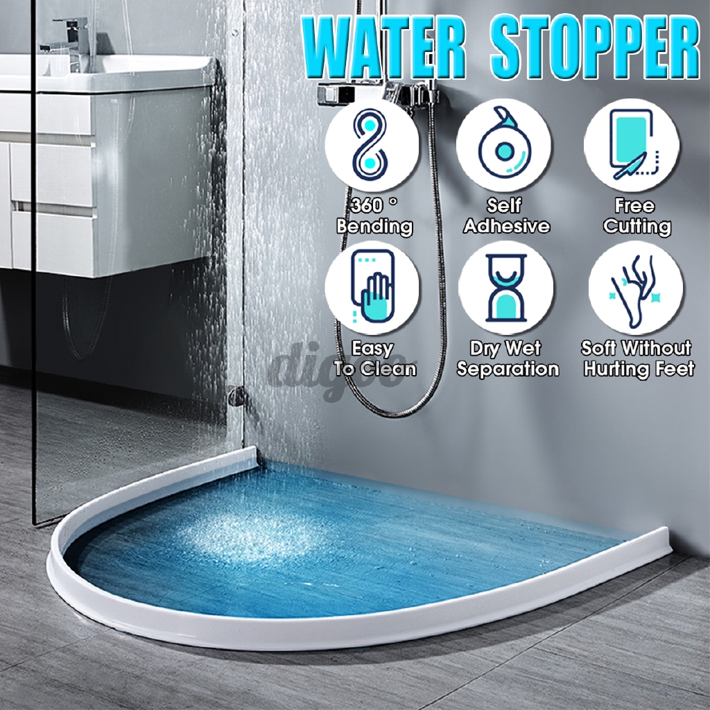 60-200cm Water Stopper Dải cao su silicon chặn nước cho nhà tắm tiện dụng