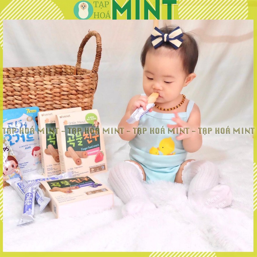 Bánh ngũ cốc hữu cơ Ivenet Hàn Quốc bổ sung canxi, bánh cho bé ăn dặm 9 tháng - Tạp hoá mint