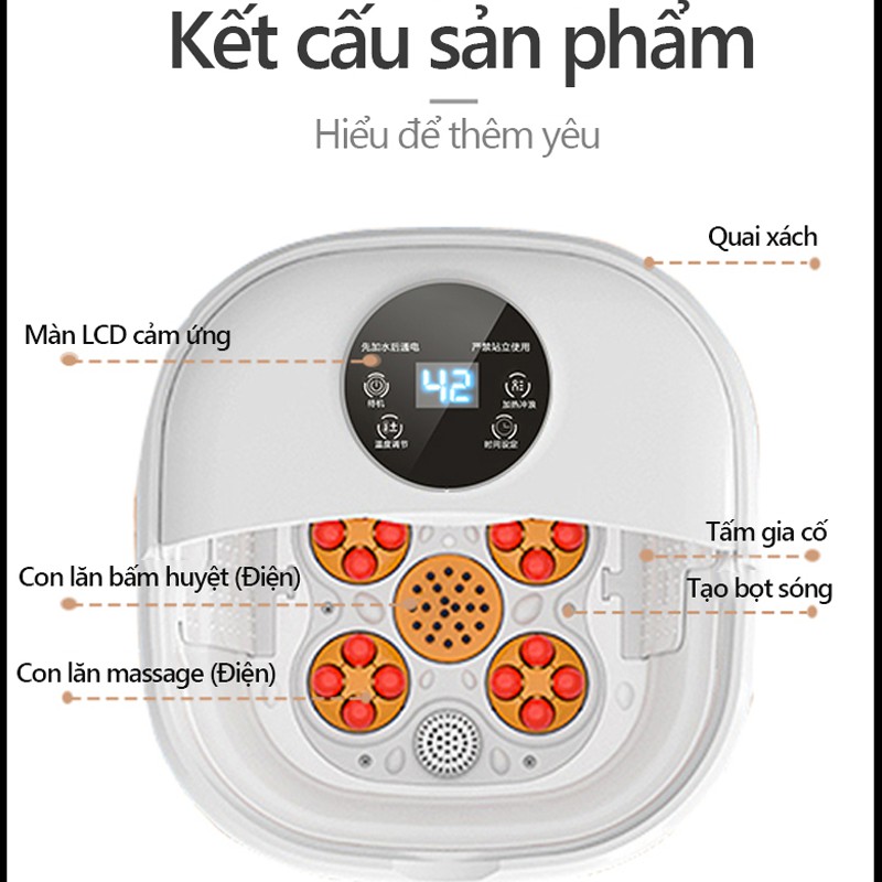 Máy ngâm chân KAIMEIDI điện tự động có thể gấp gọn ngâm chân cân bằng nhiệt tiện lợi gia dụng gọn nhẹ KM-788 FU223