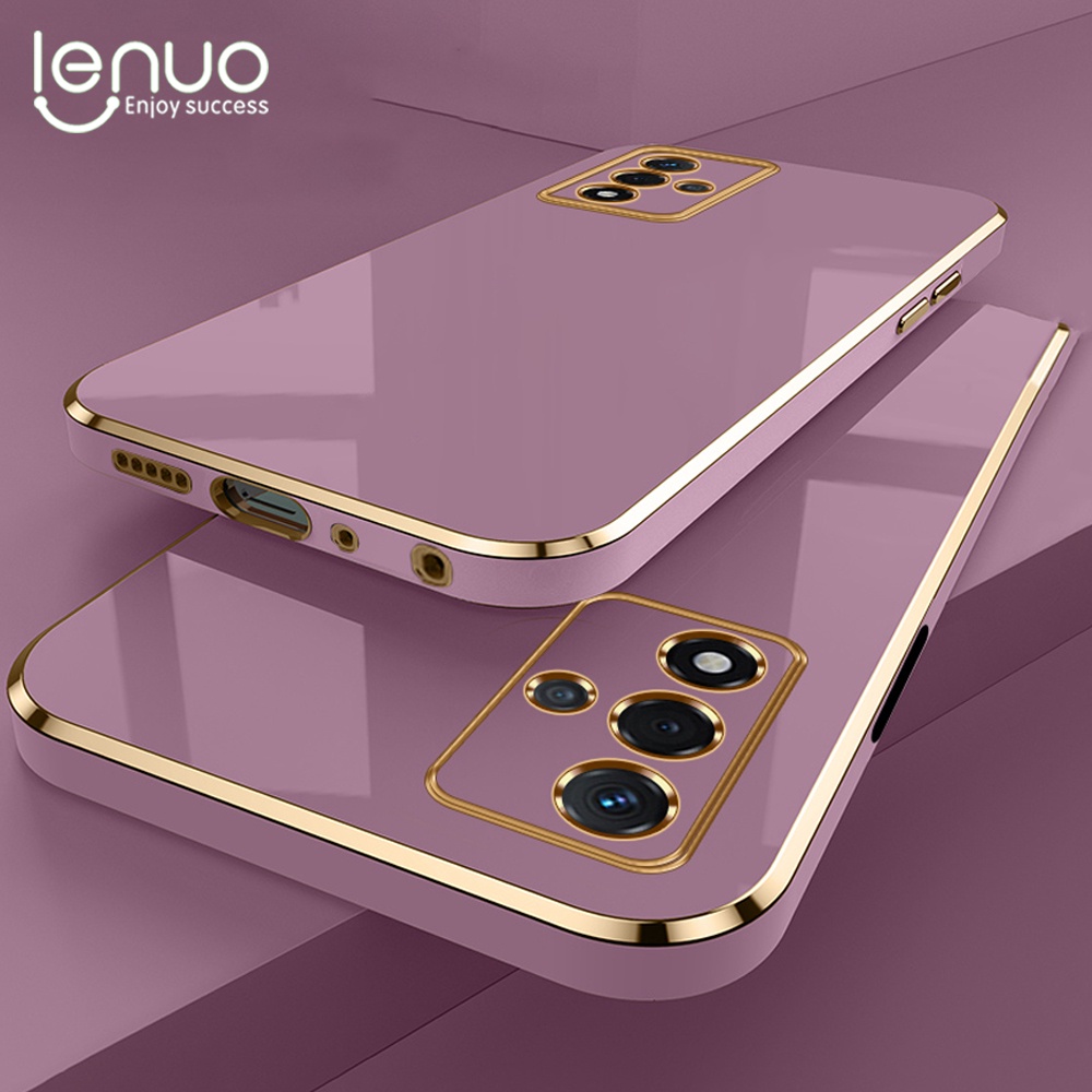 Ốp điện thoại Lenuo bằng silicone mềm mạ điện 6D chống sốc cho OPPO A93 A74 4G 5G A12E A53 2020 A73 