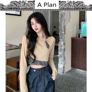 Set đồ 2 món gồm áo thun tay dài dáng ôm + áo Vest thời trang mùa thu cho nữ