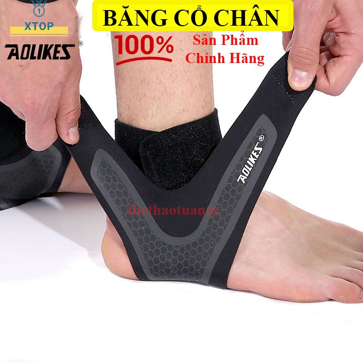 (Tặng Băng Đầu Gối) Băng Cổ Chân, Đai Quấn Bảo Vệ Mắt Cá, Bó Cổ Chân Chính Hãng Aolikes Tập Gym Thể Thao 7130