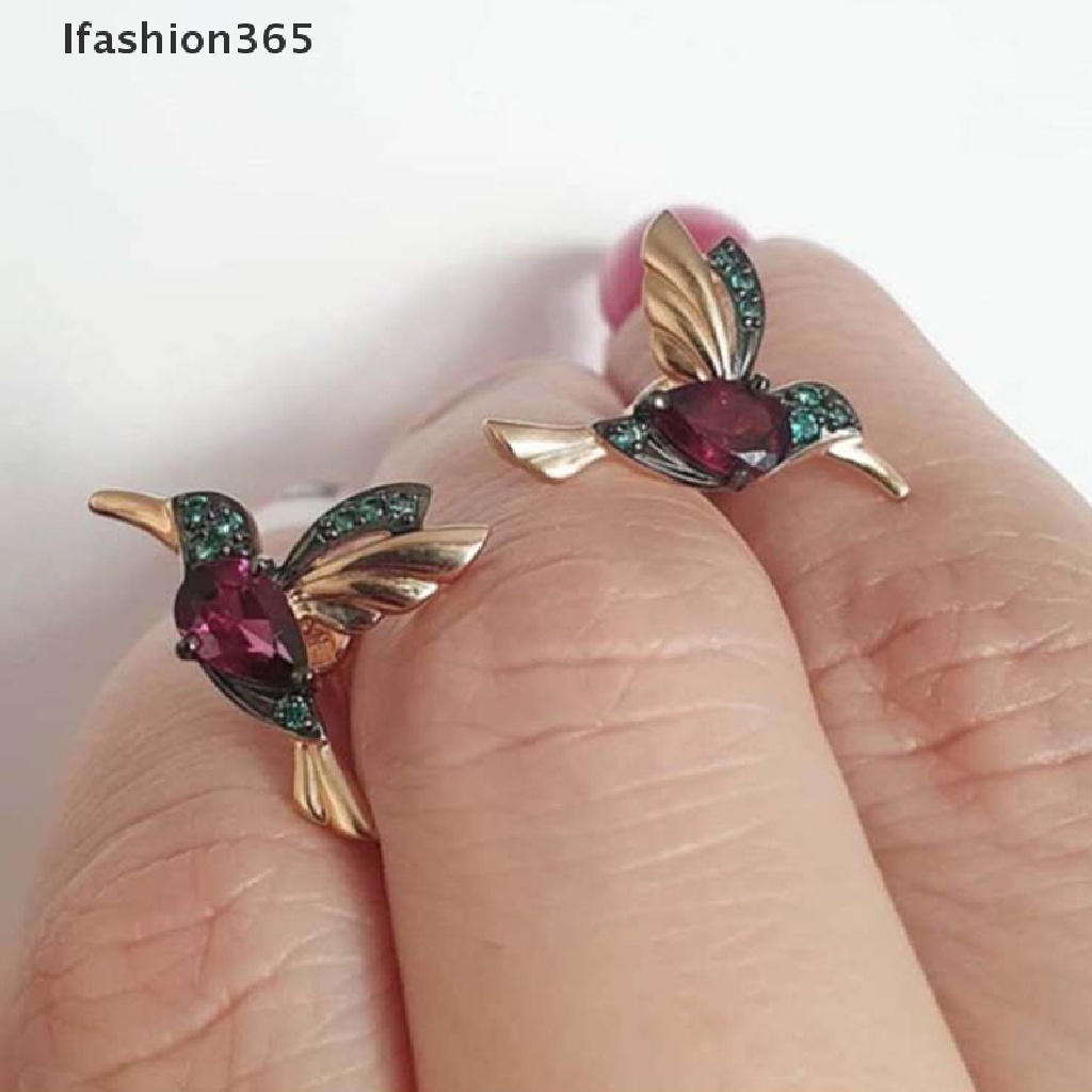 Khuyên tai dáng dài hình chim ruồi 365 phối tua rua thời trang