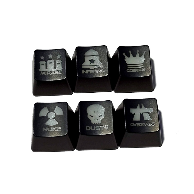 R * Làm Dày Keycaps ABS Dye Nâng Cấp Keycap 6 Cái Bộ OEM Profile Mờ Keycaps