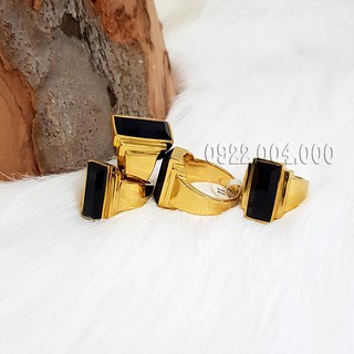 Nhẫn nam, nhẫn mặt đá đen dài NZ951.