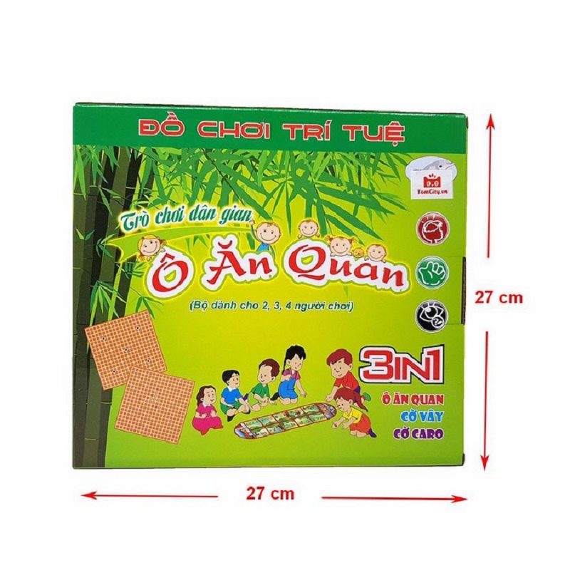 Bộ Đồ Chơi Ô Ăn Quan Trò Chơi Trí Tuệ Dân Gian 3 Trong 1 Dành Cho 2,3,4 Người Chơi