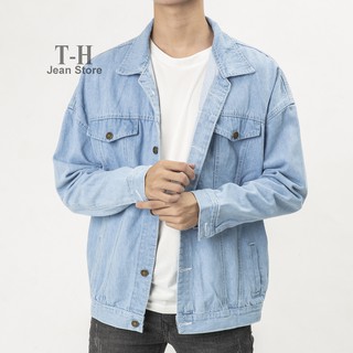 Áo khoác jean 3 mạc nối, áo khoác bò nam phong cách hàn quốc unisex AKB21 Oppashop1