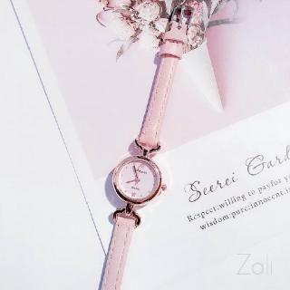 Cod✦ Women's Fashion Watch Simple Round Imitation Quartz Leather Strap And Stainless Steel Buckle 122