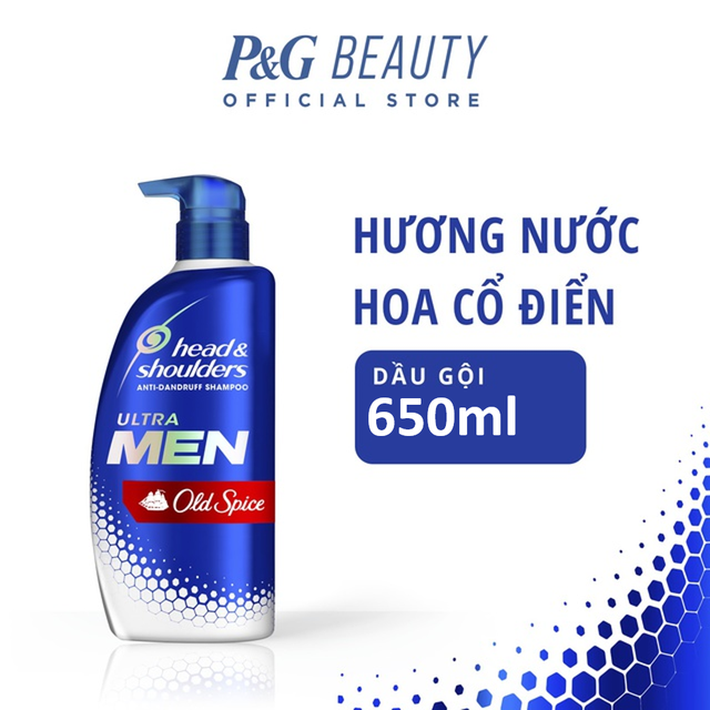 Dầu Gội Cho Nam HEAD&SHOULDERS ULTRAMEN chai 650ml Bạc hà/ Old Spice / Ngăn Rụng Tóc