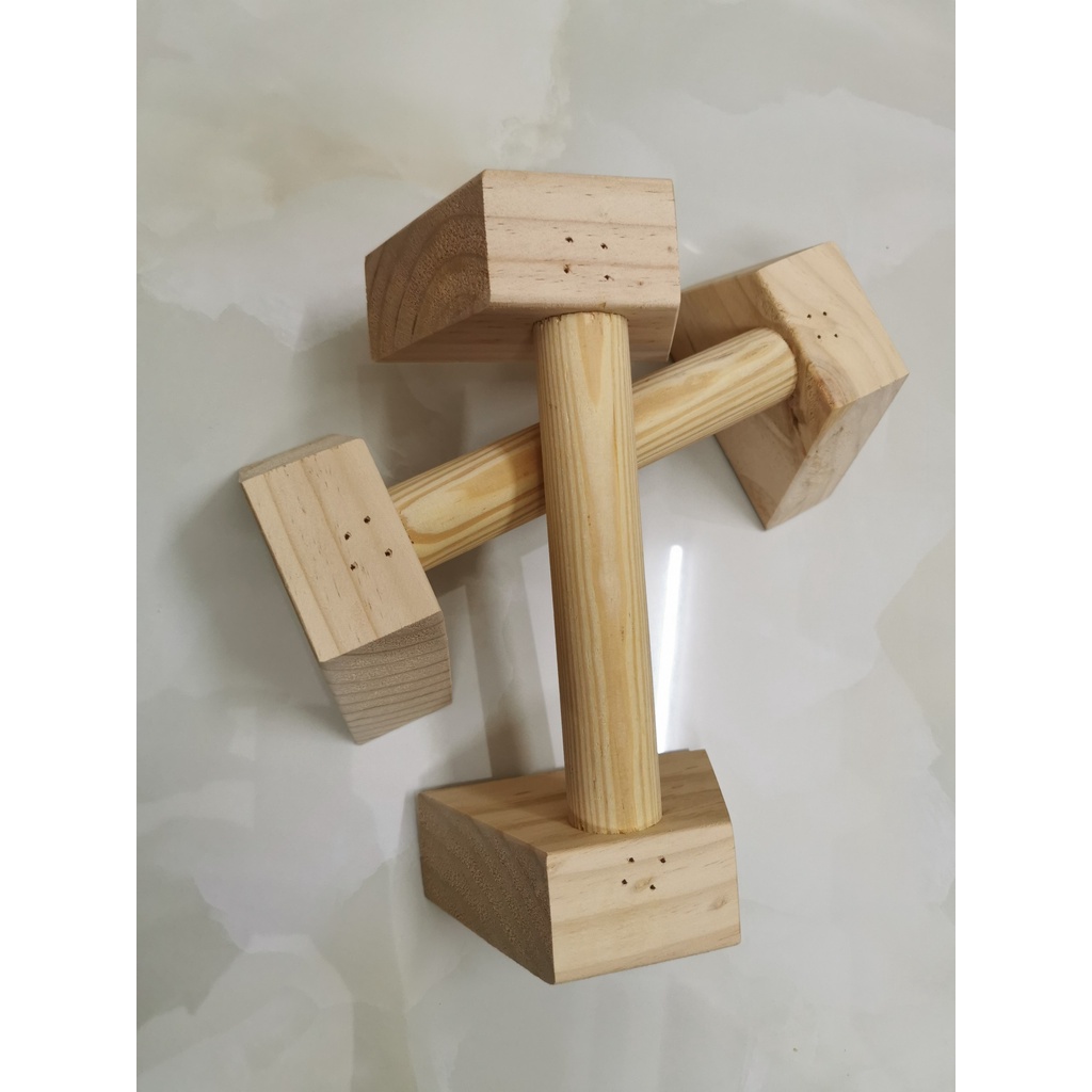 - PARALLETTES GỖ 1 CẶP DỤNG CỤ CHỐNG ĐẨY, HÍT ĐẤT, CHUẨN QUỐC TẾ