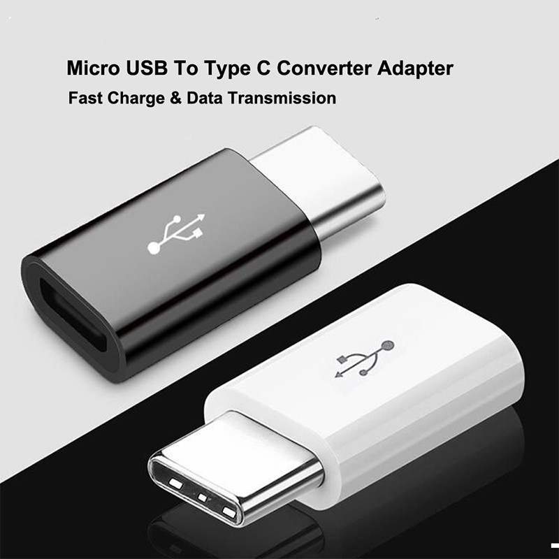 Đầu chuyển đổi từ cổng micro USB sang giắc cắm Type-C dùng cho điện thoại Android Huawei Xiaomi Samsung OPPO