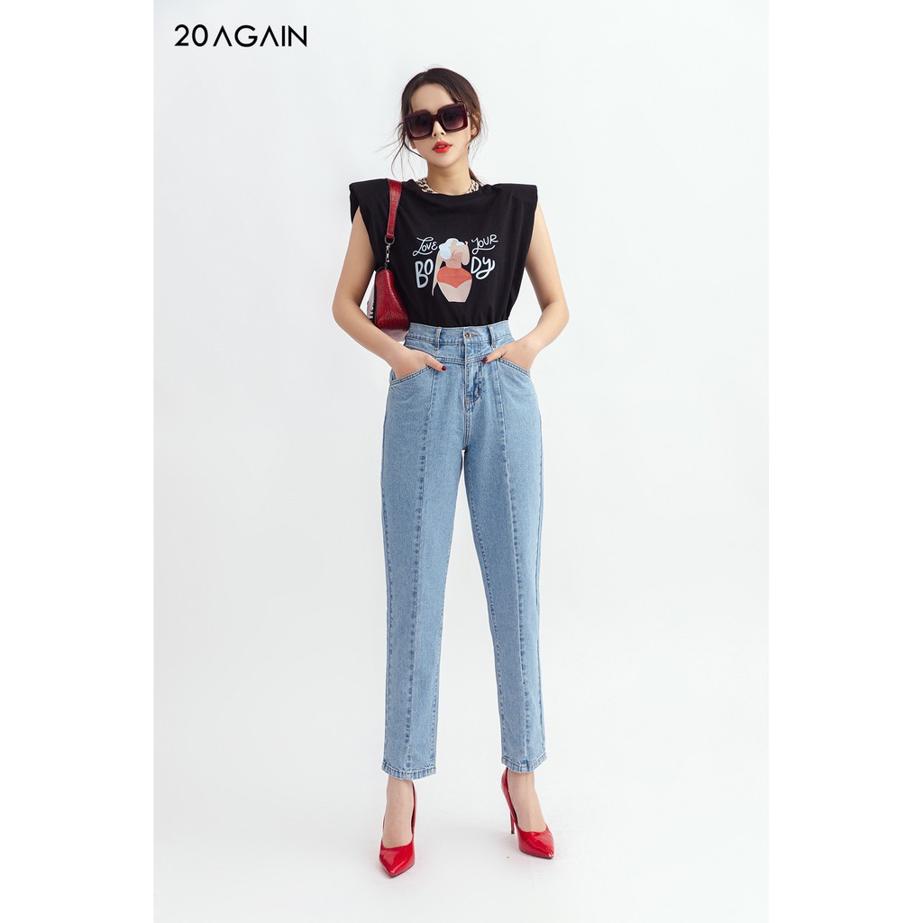 Quần jean dài baggy đường gân QBA0052 20AGAIN