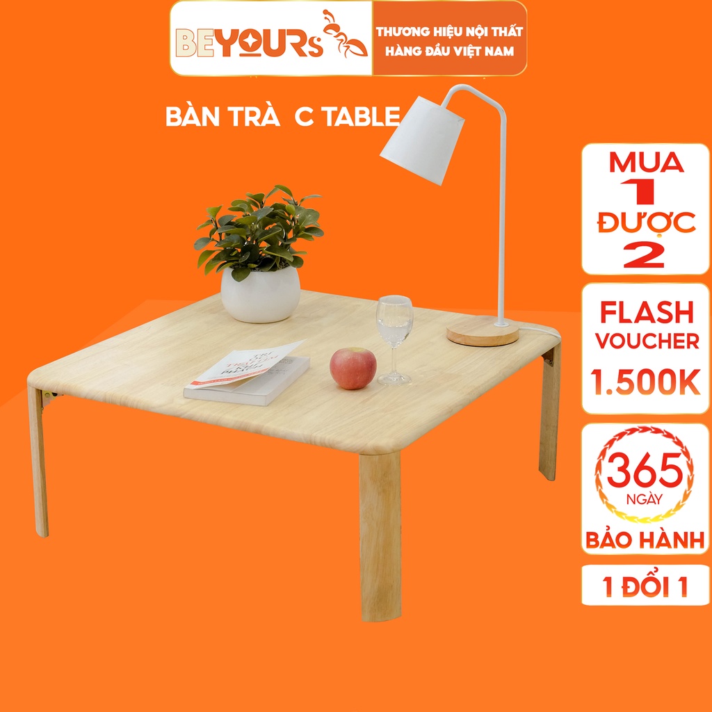 Bàn Trà Sofa Gỗ Cao Su Hiện Đại BEYOURs C Table Nội Thất Phòng Khách, Bếp Lắp Ráp Dễ Dàng