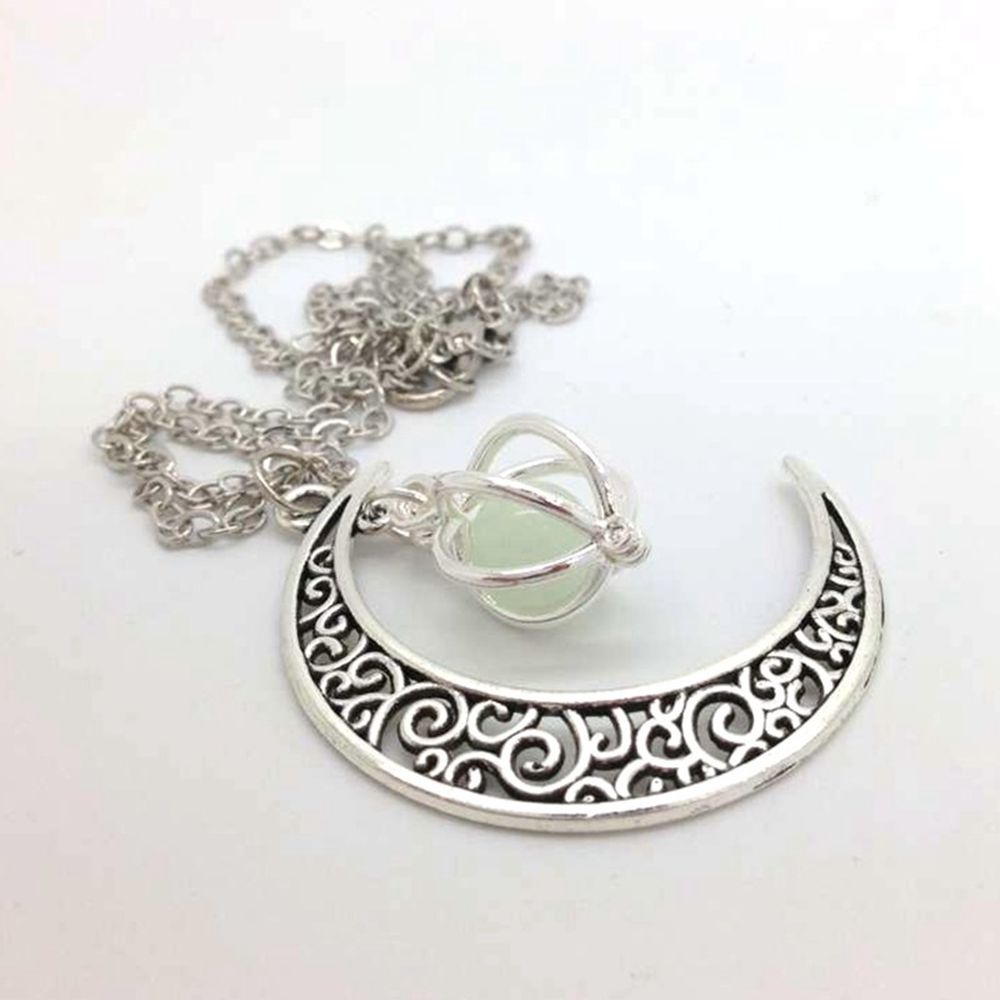 Vòng cổ Mặt Hình Mặt Trăng &amp; Quả Bí Phát Sáng Thời Trang|Mạ / Nhiều Màu
