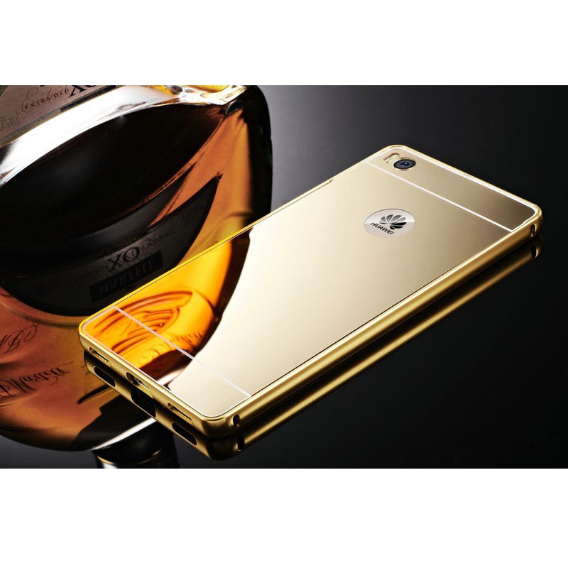 Ốp lưng viền kim loại lưng gương bóng cho Huawei Ascend P8.