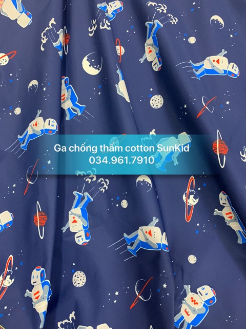 Ga chống thấm cotton SunKid, vỏ gối - 80% cotton phủ nano kháng nước 2 chiều | BigBuy360 - bigbuy360.vn