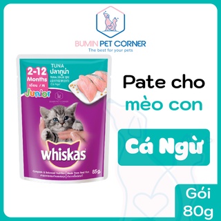 Pate cho mèo con Whiskas Junior vị cá ngừ gói 80g