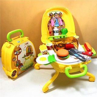 Bộ Đồ Chơi Cắt Bánh Hamburger Có Đèn Và Nhạc Cho Bé