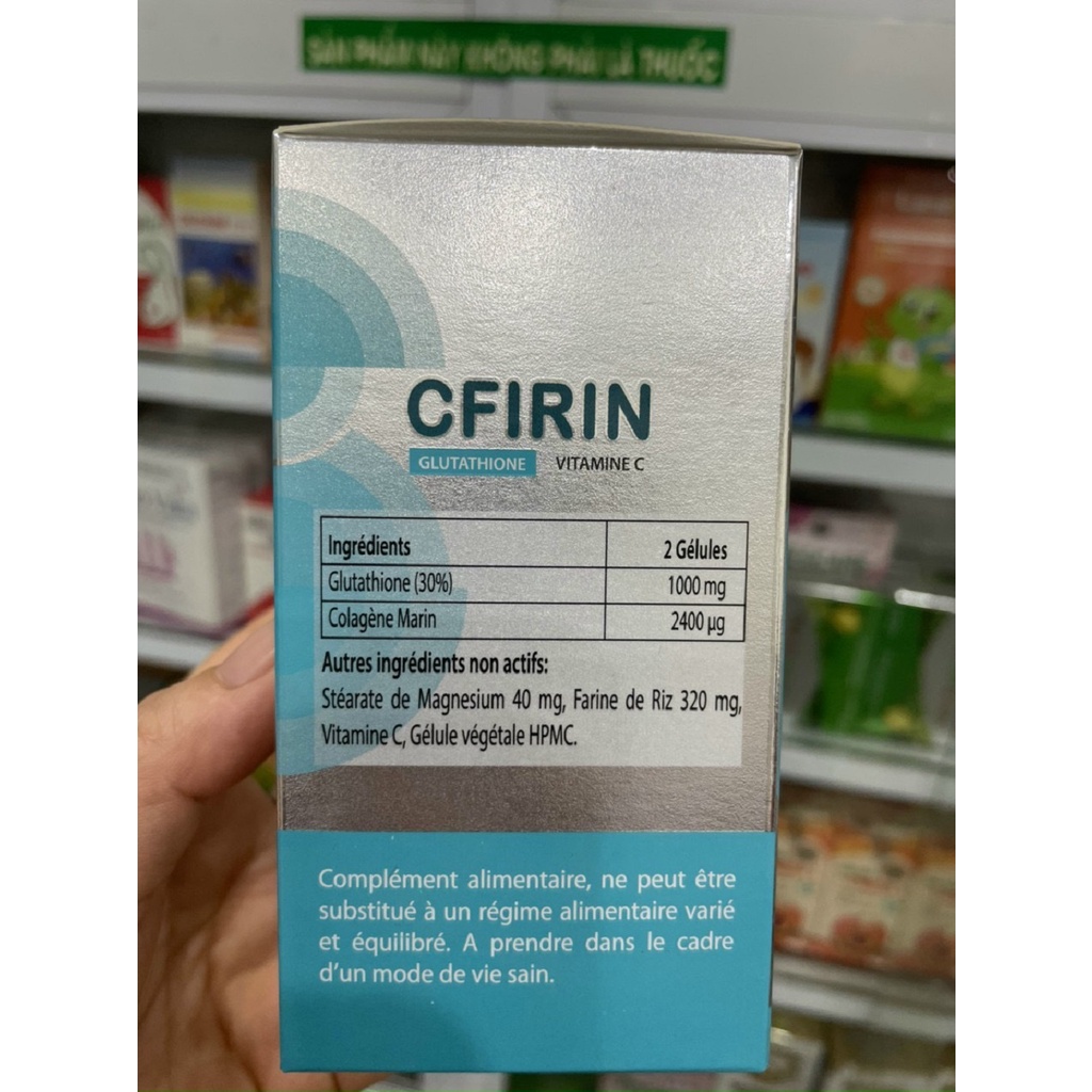 Viên uống trắng da, mờ nám Cfirin x3 Glutathione