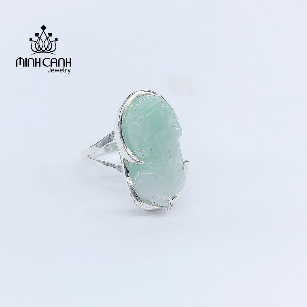 Nhẫn Tỳ Hưu Đá Xanh Ngọc - Minh Canh Jewelry