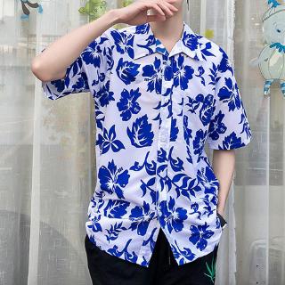 Áo Sơ Mi Nam Tay Ngắn In Hoa Phong Cách Hawaii