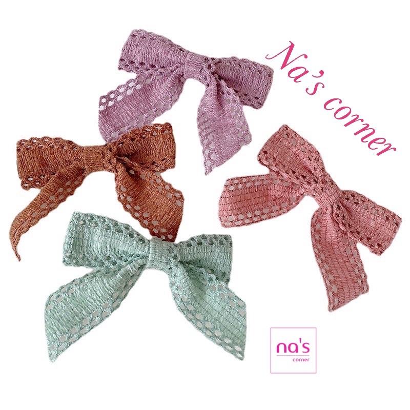 Kẹp tóc mỏ vịt nơ vải xinh xắn, dễ thương phong cách Hàn Quốc