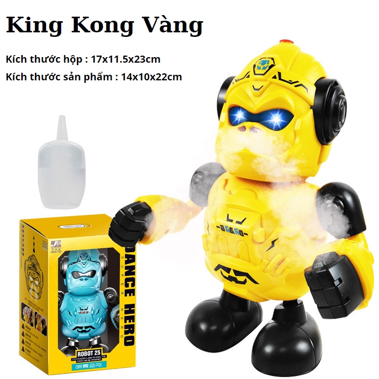 Đồ Chơi Robot KING KONG Biết Nhảy Theo Nhạc Phun Khói Thông Minh Hamiha-ĐC12