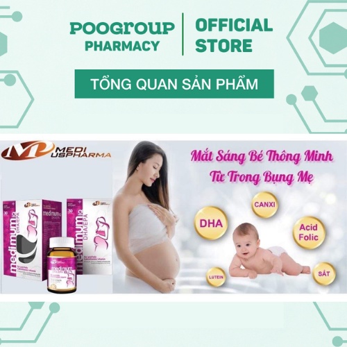 Viên uống Medimum IQ DHA/EPA tinh dầu óc chó, dầu cá tự nhiên bổ sung dưỡng chất cho mẹ và bé