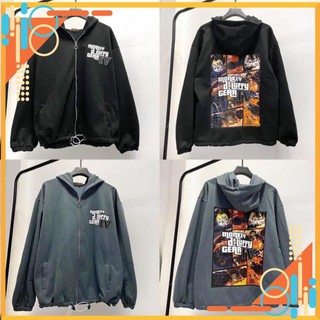 Áo khoác hoodie dây kéo hình luffy v1 ❤️ chất nỉ bông cotton
