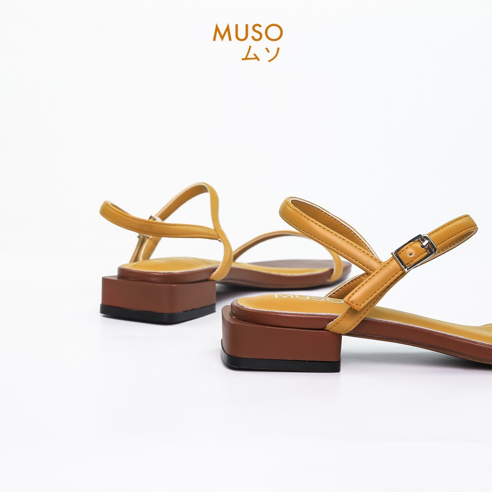 Sandal Quai Ngang Muso Kiểu Dáng Hàn Quốc Mũi Vuông