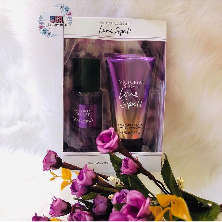 VS - Mini Gift Set | Bộ Quà Tặng Mini Xịt Thơm và Sữa Dưỡng Thể Victoria's Secret Mini Body Mist and Lotion