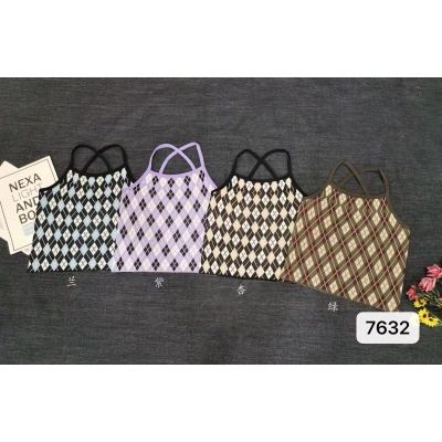 DUNEA Áo Hai Dây Màu Sắc Tương Phản Quyến Rũ Cho Nữ