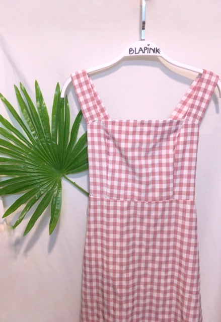 🍍Đầm xoè CARO hồng baby form ngắn dễ thương 🌺 Kèm ảnh thật | BigBuy360 - bigbuy360.vn