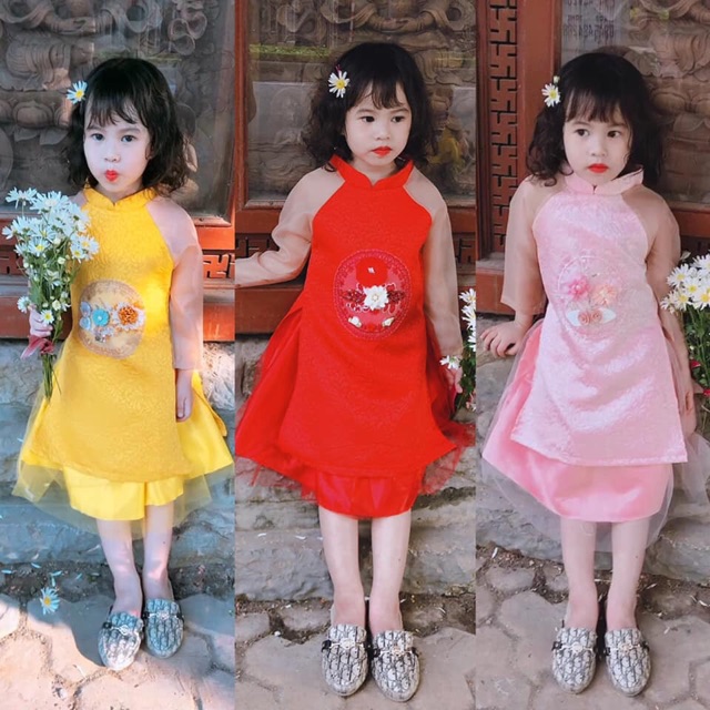 Váy áo cách tân diện Trét cho bé gái siêu xinh