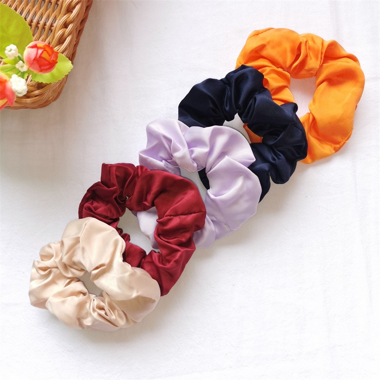 Dây buộc tóc scrunchies lụa cột tóc LAGU Accessories phụ kiện buộc tóc màu pastel trơn