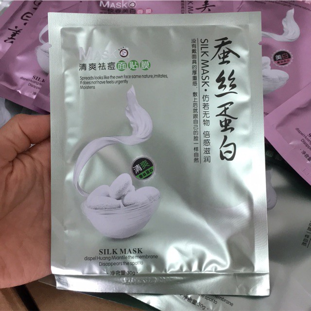 Mặt Nạ Giấy Tơ Tằm Dưỡng Ẩm, Kiểm Soát Dầu dưỡng trắng làm sáng da bổ sung nước tăng cường độ ẩm cho da hàng nội địa | Thế Giới Skin Care