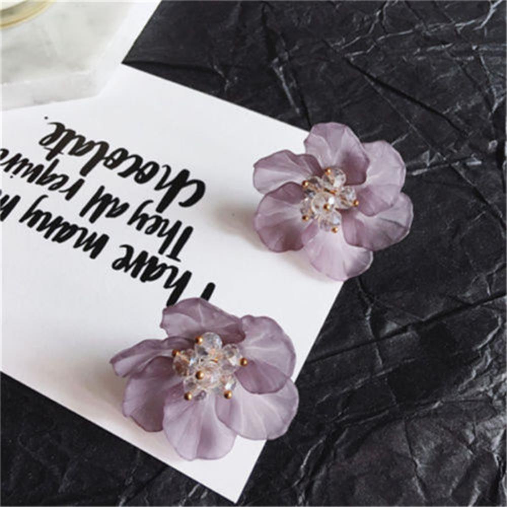 Bông Tai Hình Cánh Hoa Chất Liệu Acrylic Phong Cách Cổ Điển Thời Trang Cho Nữ