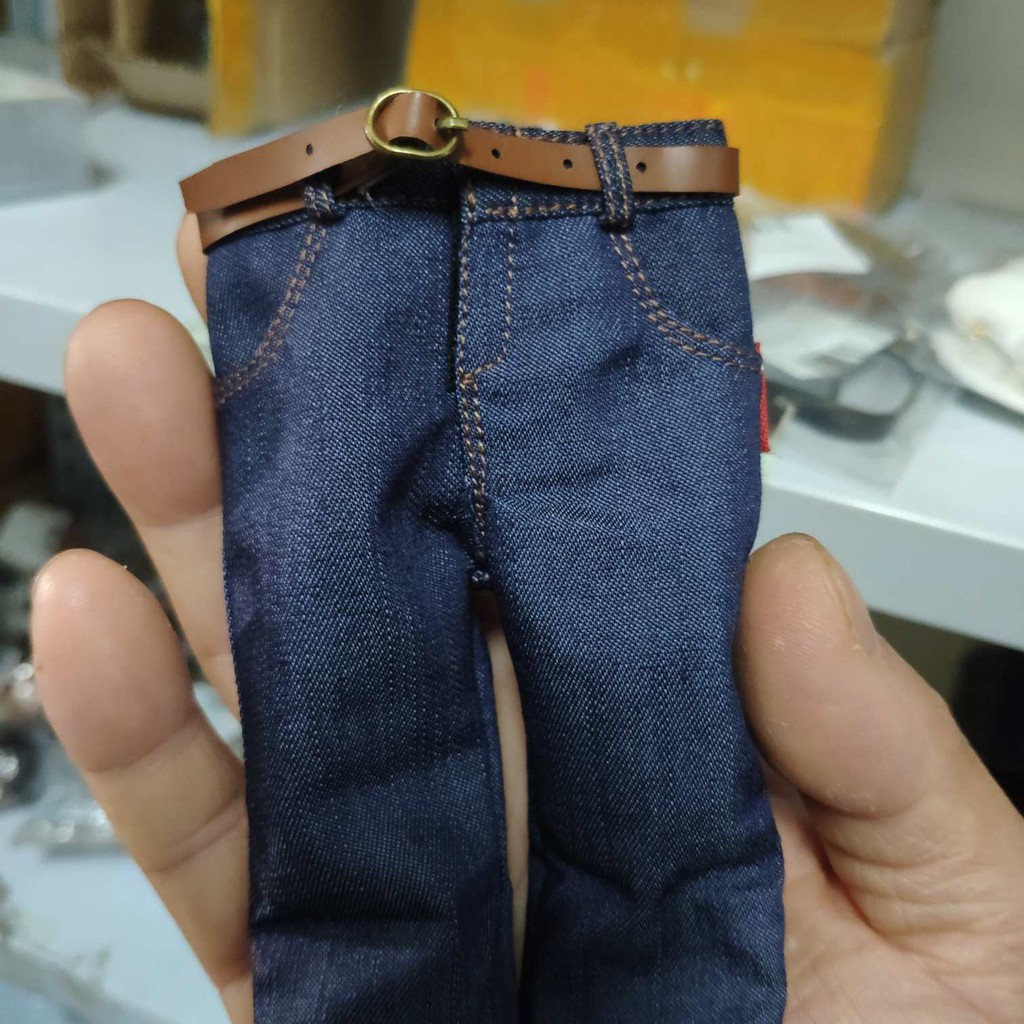 Quần Jeans nam Denim tỉ lệ 1 / 6 cho mô hình nhân vật nam 12 ' '